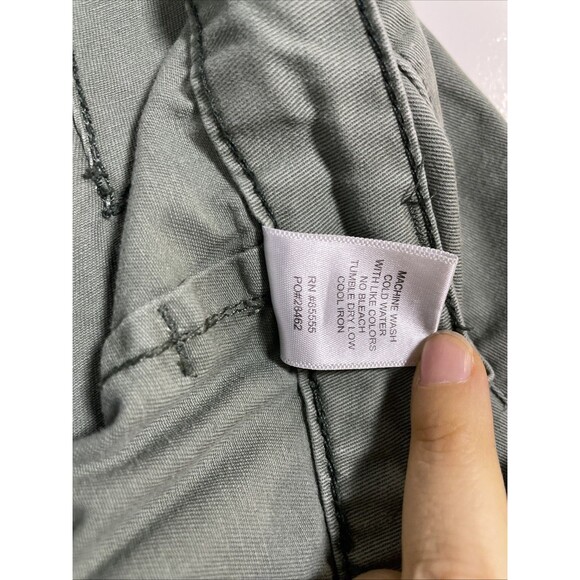 $128 PISTOLA Pants Tammy High Rise Ankle Button Hem Colonel Green Size 30 - Picture 11 of 12